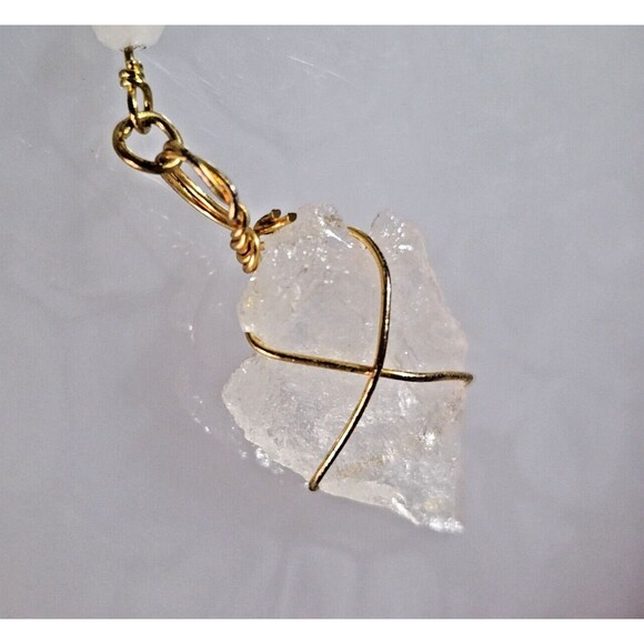 Handmade Native Natural Rough Quartz Arrow Head Pendant Choker Y Drop Necklace - Picture 7 of 7